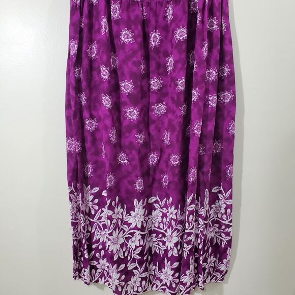 American Sweetheart Women's Sleeveless Purple Flowy Boho Dress Elastic Size M - Picture 12 of 15